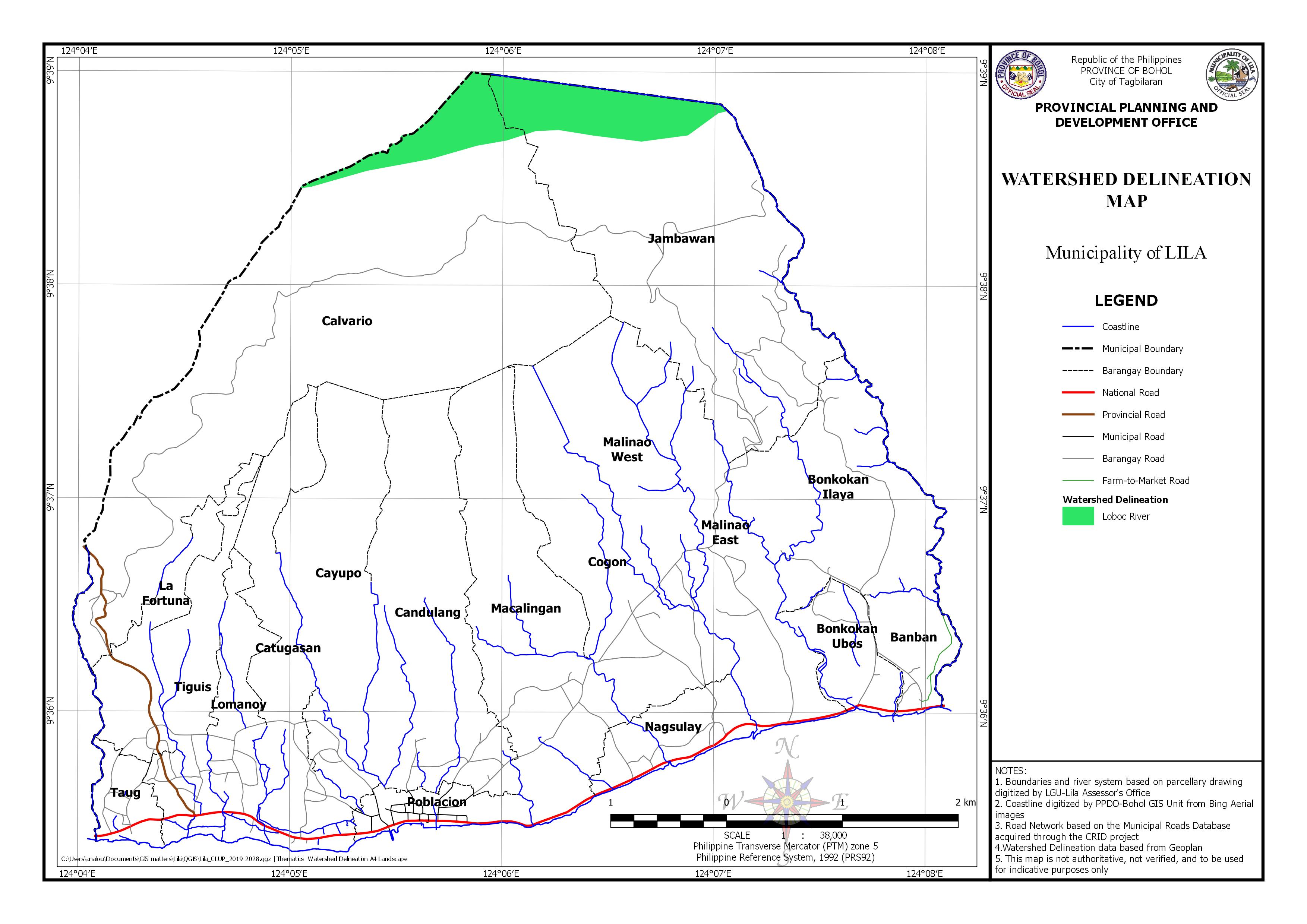 Watershed Delineation Map